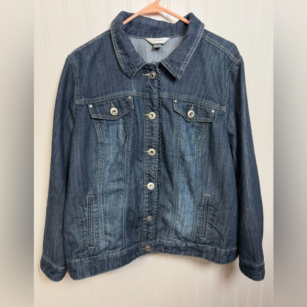 Cj Banks 1X Denim Jacket - Christopher Banks - MUST SEE!